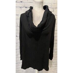 Roaman's Women's Plus Size Cowl-Neck Long sleeve Ribbed Thermal Tunic Large